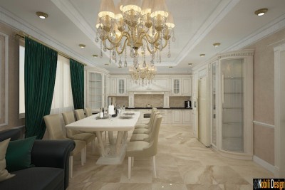 Design interior bucatarie stil clasic - Amenajari interioare bucatarii de lux