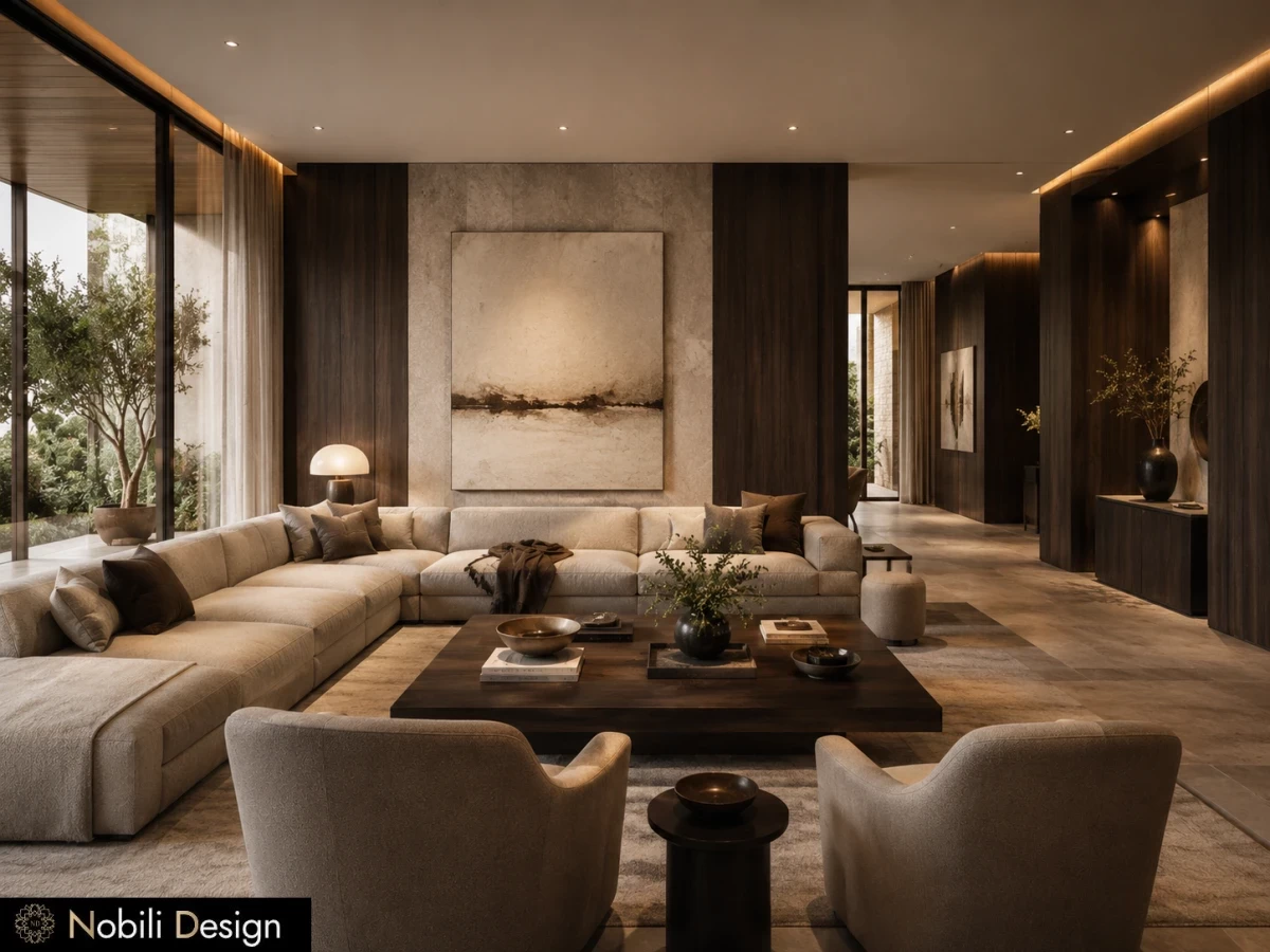 Design interior premium living pentru Amenajare Casa Moderna Premium, vizualizare de interior, Nobili Interior Design