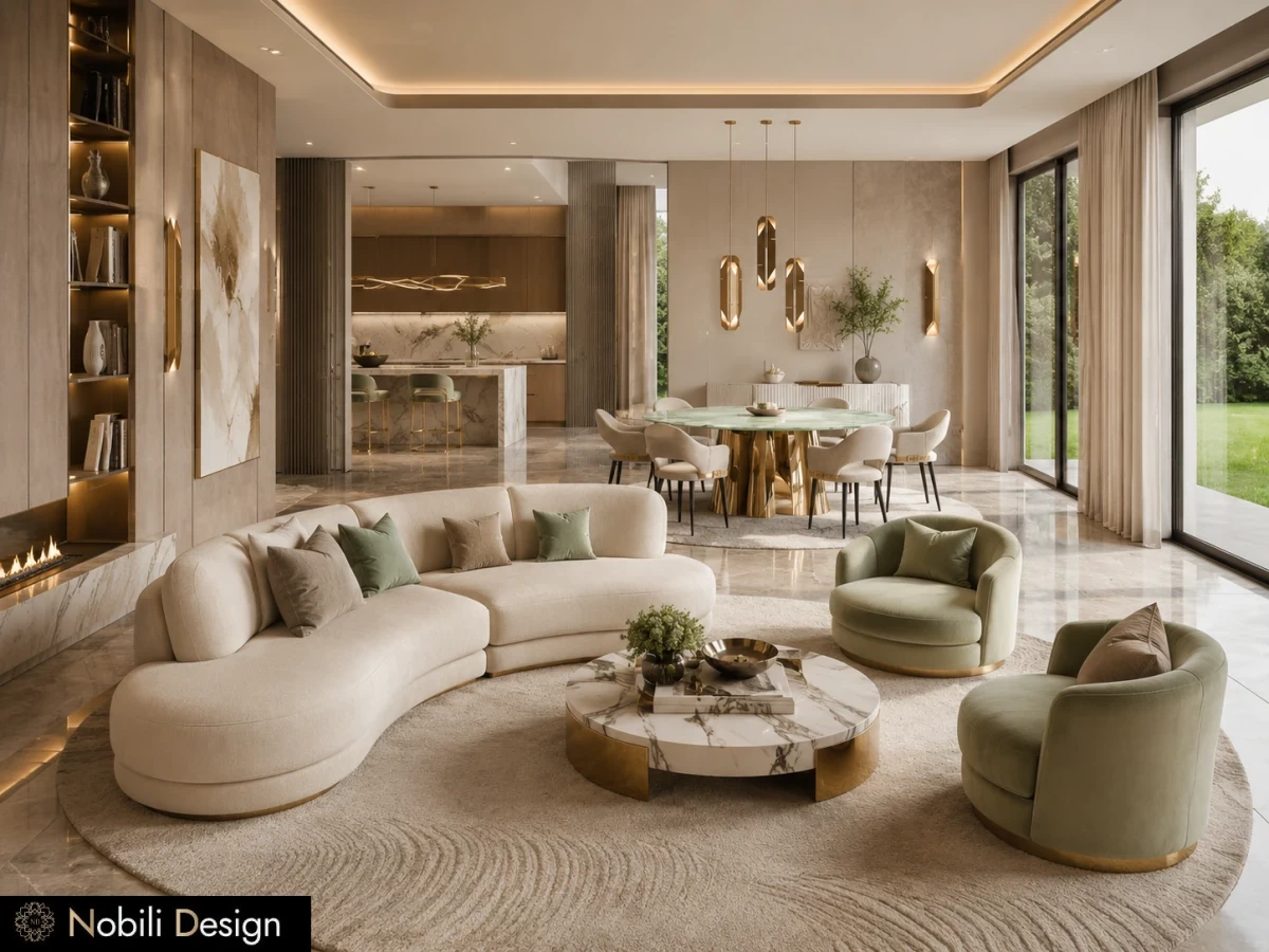 Portofoliu de amenajari living pentru Casa Moderna cu Living Open-Space, prezentare din portofoliu, Nobili Interior Design