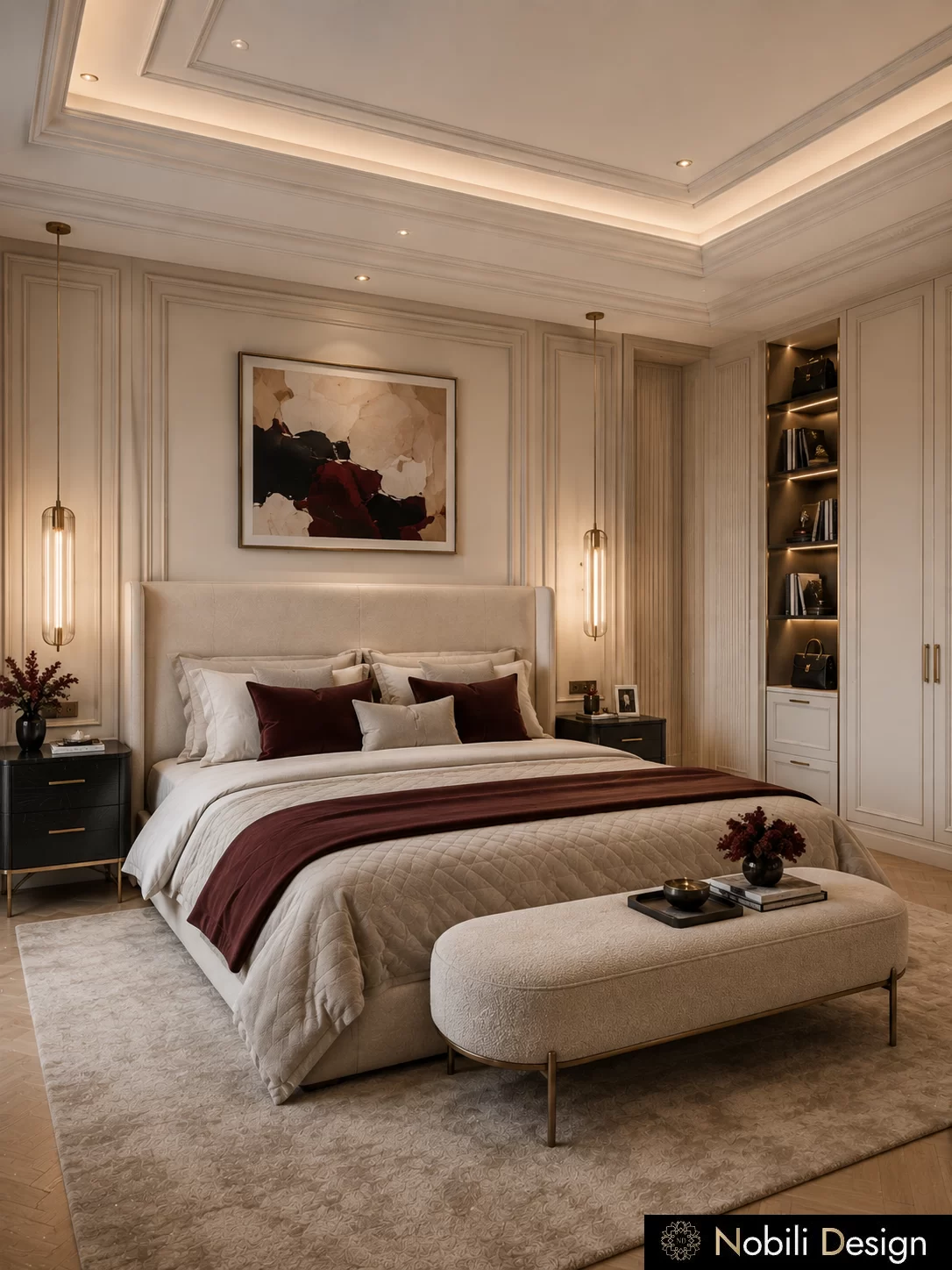Portofoliu de amenajari dormitor pentru Design Living Modern cu Zo, prezentare din portofoliu, Nobili Interior Design