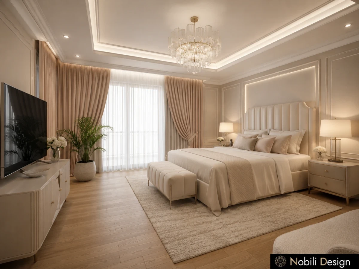 Portofoliu de amenajari dormitor pentru Casa Clasica Eleganta, prezentare din portofoliu, Nobili Interior Design